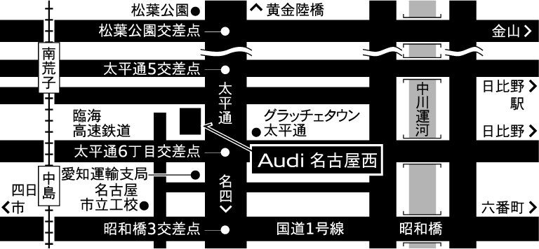 Audi 名古屋瑞穂 地図2