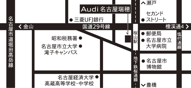 Audi 名古屋瑞穂 地図2