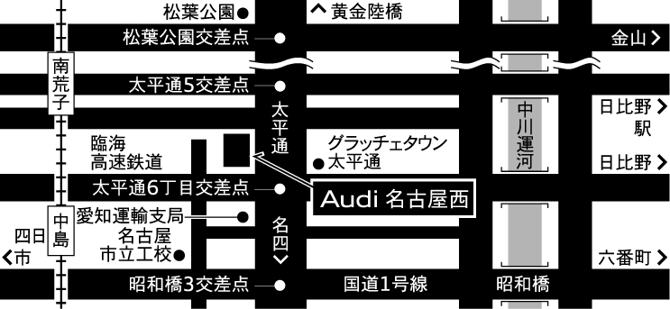 Audi 名古屋西 地図2
